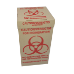 Bio hazard Box, STD Brown W/Logo, 50L With Lid